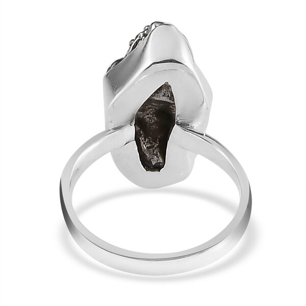 Handgearbeiteter Meteorit-Ring, 925 Silber  ca. 21,30 ct image number 7