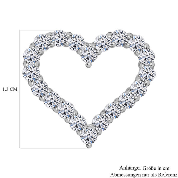 LUXURIANT SI-GH Labor Diamant Anh&auml;nger, 925 Silber platiniert - 0,50 ct. image number 4