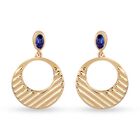 AA Tansanit Ohrringe, 925 Silber Gelbgold Vermeil ca. 0,44 ct