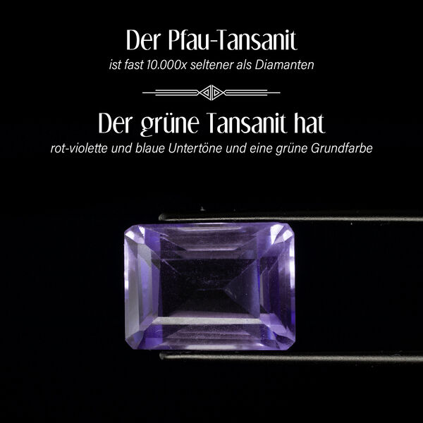 Grünes Tansanit, Pfau Tansanit und Zirkon-Armband image number 4