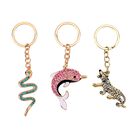 3er Set - Schl&uuml;sselanh&auml;ngern inklusive Muster (Tiger, Schlange und Delfin)