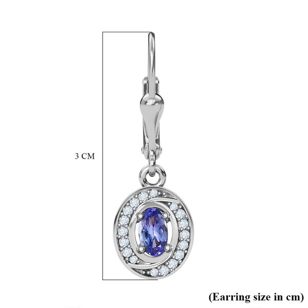 AA Tansanit und Zirkon Ohrringe - 0,82 ct. image number 5