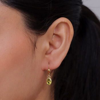 D'Joy AAA Ouro Verde-Quarz Ohrringe 925 Silber 750 Vergoldet ca. 1,60 ct.