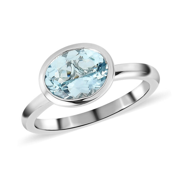 AAA Espirito Santo Aquamarin-Ring, 585 Wei&szlig;gold  ca. 1,73 ct image number 4