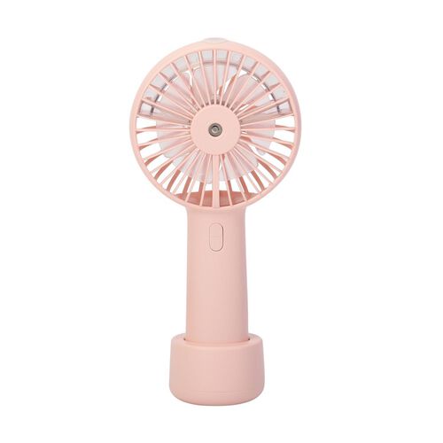 2 in 1 tragbarer Nebelspray-Ventilator, Rosa