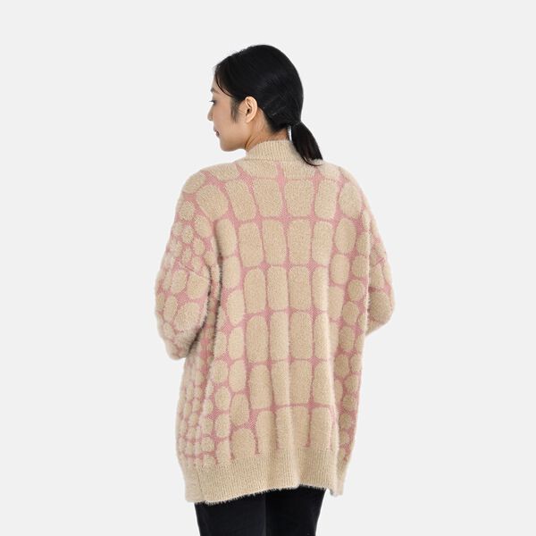 Cardigan Damen, Beige und rosa image number 9