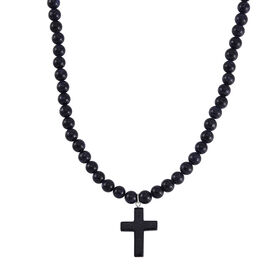 Blauer Sandstein Halskette, ca. 50 cm, ca. 217.50 ct