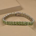 Natürliches Peridot-Armband in Silber image number 1