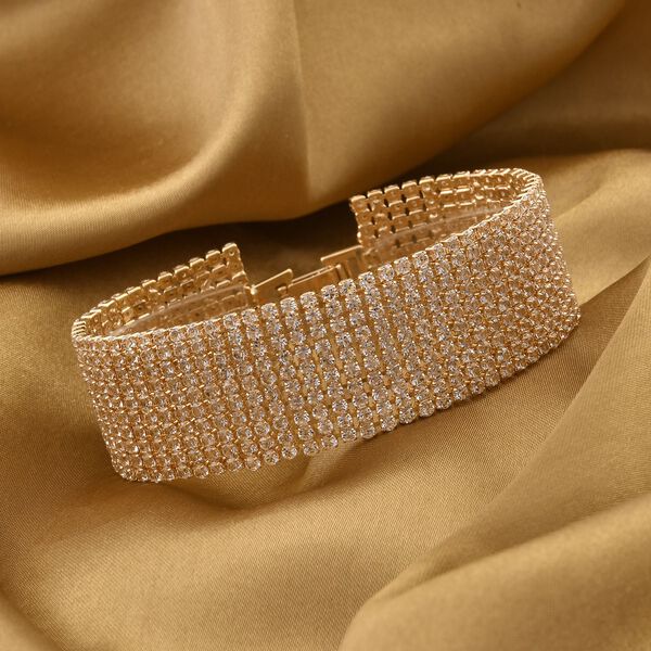 Mehrreihiges Kristall-Carpet-Armband, 19 cm - 10 ct. image number 2