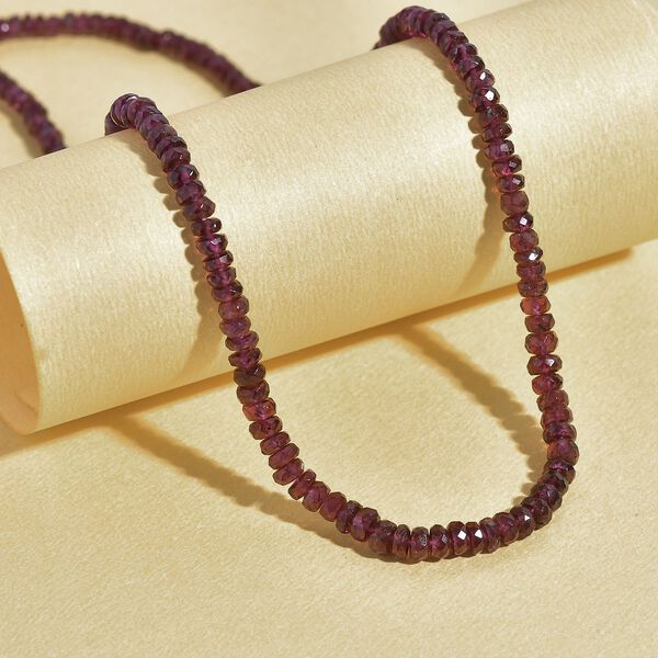 Lila Granat Halskette, 50 cm - 78 ct. image number 2