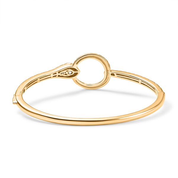 Nat&uuml;rlicher Chromdiopsid, Kanchanaburi Blauer Saphir Armreif ca. 19 cm 925 Silber 750 Gelbgold Vermeil ca. 0,37 ct. image number 6