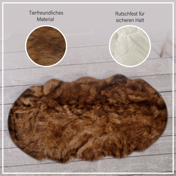 Kunstfell Teppich, braun image number 6