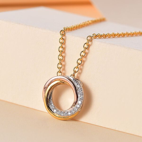 Moissanit 1,3cm Anh&auml;nger mit 50cm Kette - 0,17 ct. image number 2