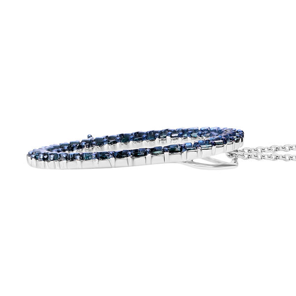 Blauer Diamant-Anh&auml;nger mit 45cm Kette - 0,50 ct. image number 5
