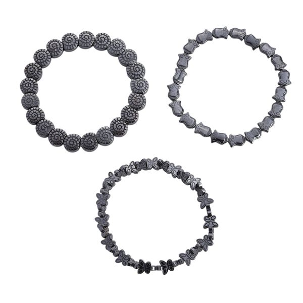 3er-Set flexible H&auml;matit Armb&auml;nder - 163 ct.