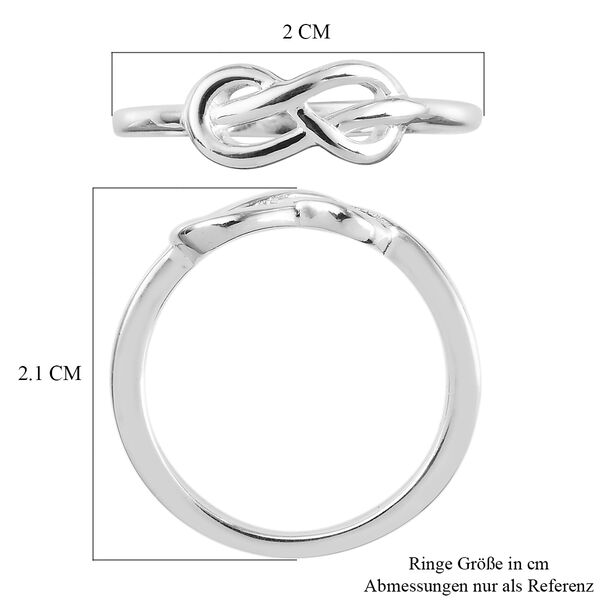Unendlichkeits-Ring in 925 Silber image number 7