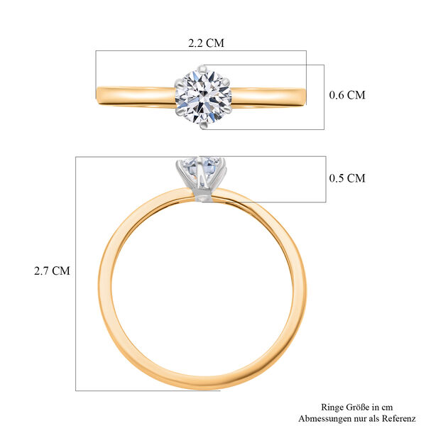 LUXORO IGI zertifizierter VS-GH Labor Diamant Ring in 585 Gelbgold - 0,50 ct. image number 3