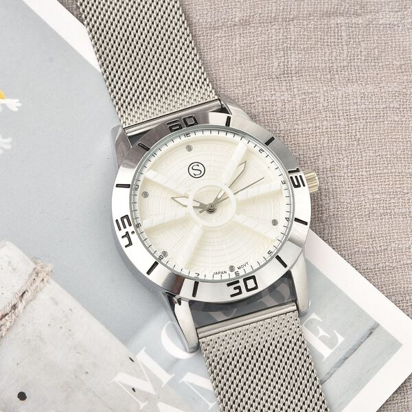 Strada - wasserdichte Uhr in Silberton image number 1