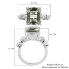 Prasiolith und Zirkon Ring 925 Silber platiniert  ca. 4,93 ct image number 6