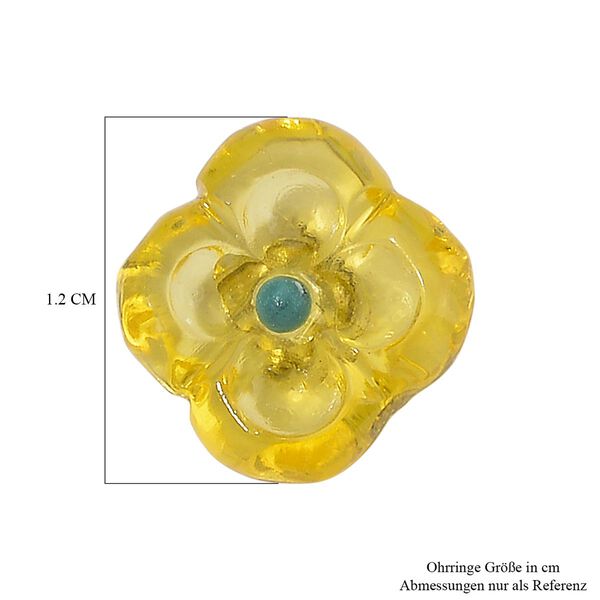 Bernstein und T&uuml;rkis Ohrringe - 3 ct. image number 5