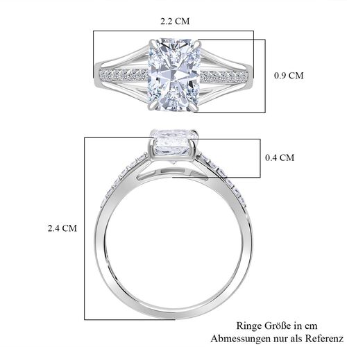 Lab Grown Diamant VS Ring 950 Platin (Größe 18.00) ca. 2,00 ct image number 6