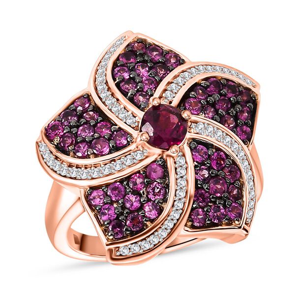 D'Joy Rhodolith Granat und Zirkon Ring - 1,75 ct. image number 4