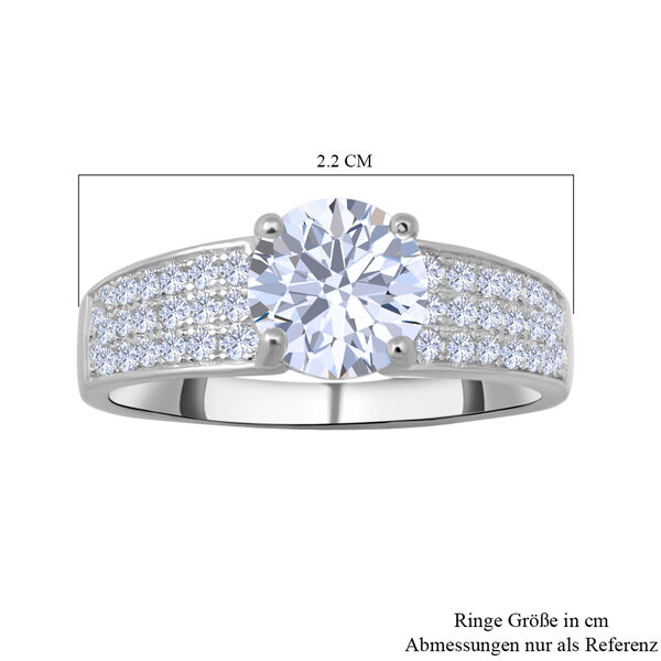 LUSTRO STELLA -  wei&szlig;er Zirkonia-Ring in Silber, 2,46 ct. image number 6