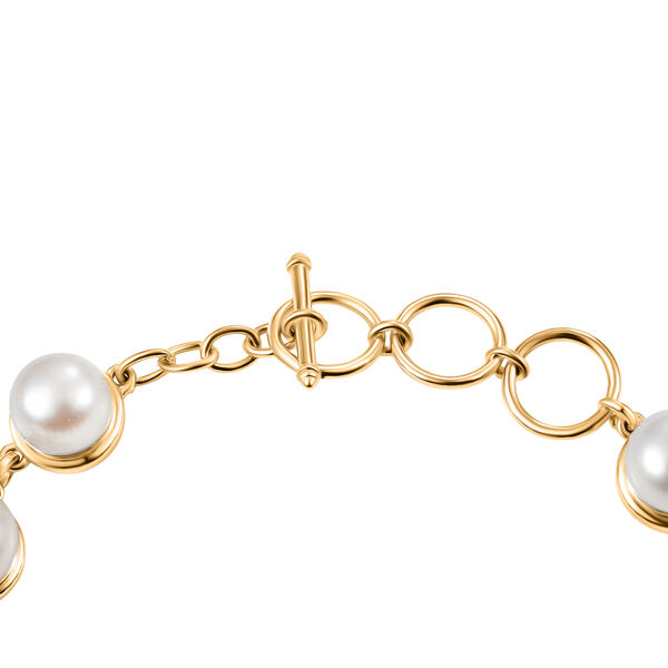 EverTrue S&uuml;&szlig;wasser Perle 19cm Armband in Goldton image number 4