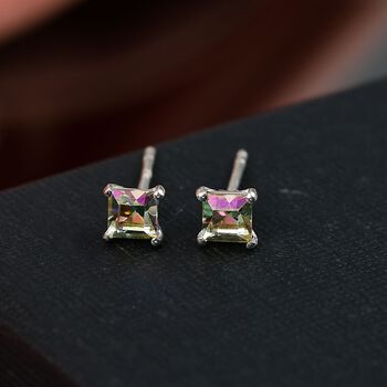 J Francis gefertigt mit SWAROVSKI Lumin gr&uuml;n Swarovski Kristall Ohrringe 925 Silber