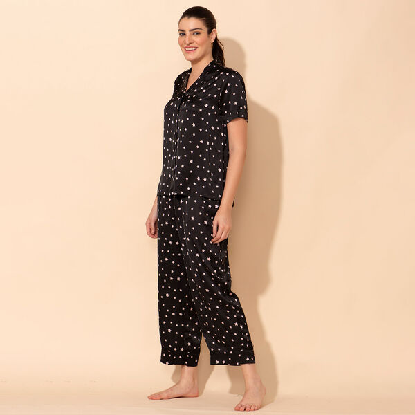 TAMSY - Satin Loungewear, L 40, Schwarz image number 4