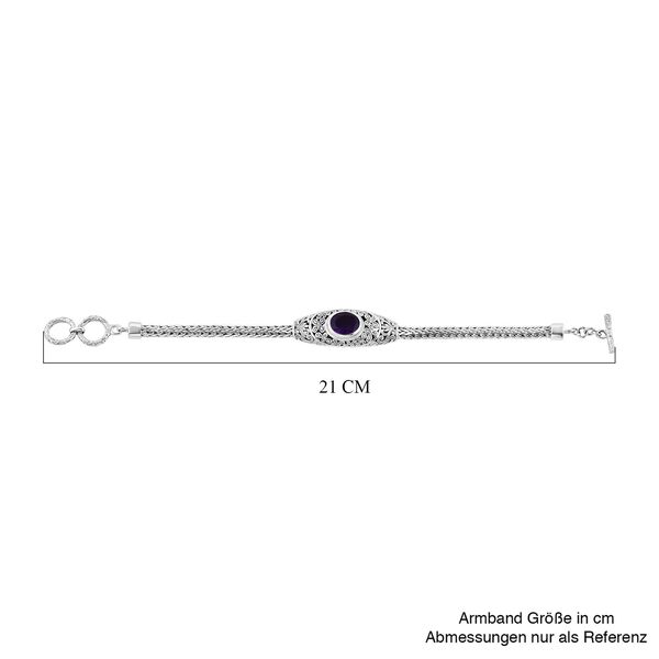 Royal Bali Kollektion - Afrikanisches Amethyst Armband, 20cm - 4,13 ct. image number 6