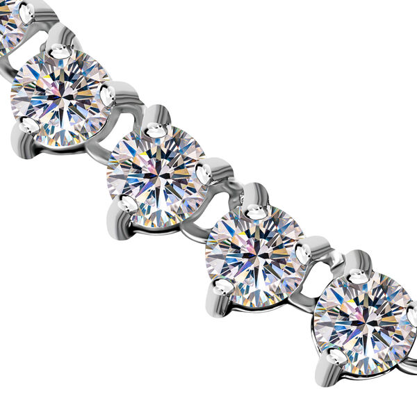 Moissanit Halskette, ca. 45 cm, 925 Silber ca. 10.34 ct image number 3