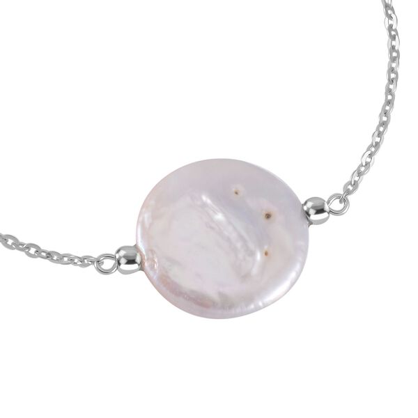 19-21mm weißes Keshi Perlen-Armband, 18+4cm - 19 ct. image number 3