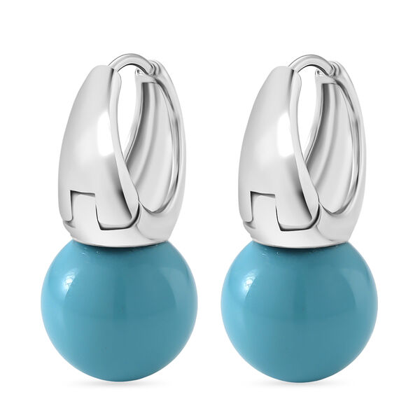 Sleeping Beauty Farbe Muschelkernperle Ohrringe image number 4