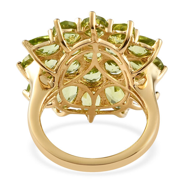 Nat&uuml;rlicher Peridot-Ring, 925 Silber vergoldet  ca. 7,90 ct image number 6