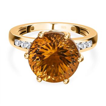 Citrin und Zirkon Ring - 7,59 ct.