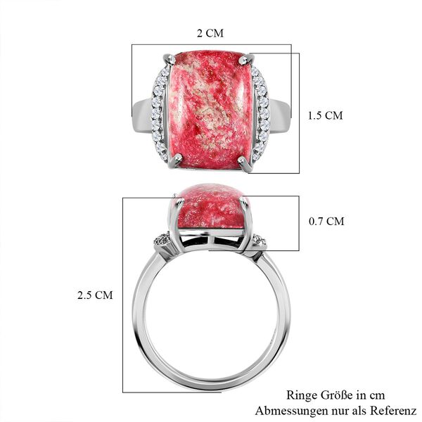 Norwegischer Thulit und Zirkon-Ring - 8,48 ct. image number 7