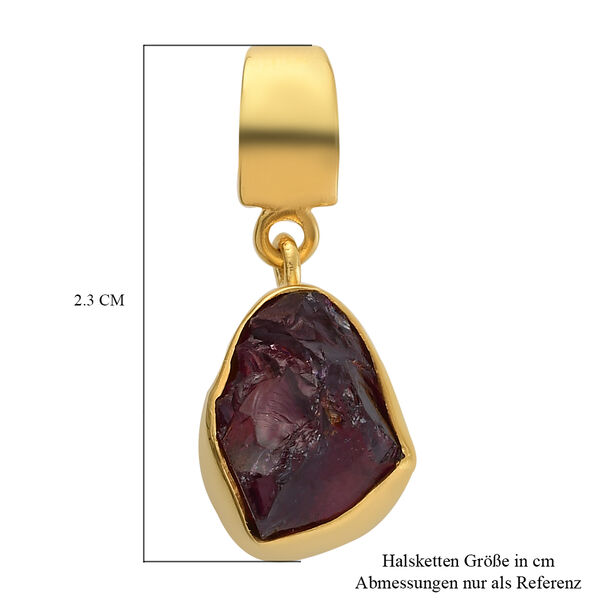 Handgearbeiteter Rhodolith Granat Anh&auml;nger 925 Silber vergoldet ca. 4,74 ct image number 6