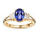 AA Tansanit und I2-I3 Diamant Ballerina Ring in 585 Gold - 1,78 ct. image number 3