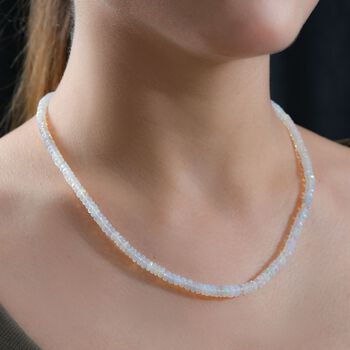 AA Nat&uuml;rliche, &auml;thiopische Welo Opal Halskette, 45+5 cm - 50 ct.