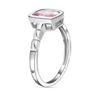 Rosa Zirkonia-Solitär-Ring in Silber, 2,46 ct. image number 4