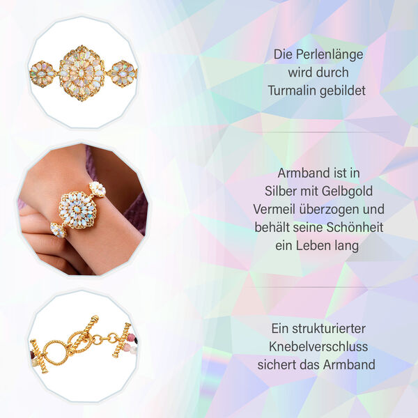 Royal Welo Opal und mehrfarbiges Turmalin-Armband- 24,23 ct. image number 7