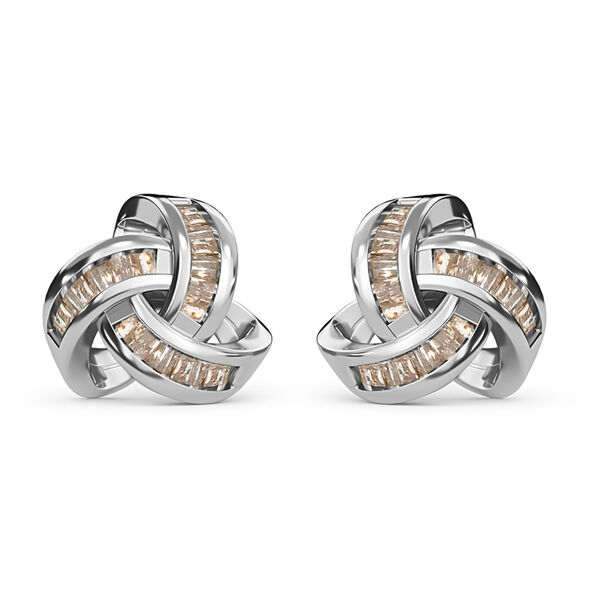 Liebesknoten Champagner Diamant Ohrringe - 0,15 ct. image number 0