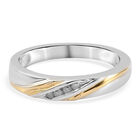 Diamant band Ring 925 Silber Zweifarbige Beschichtung image number 0