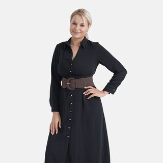 Elastischer Taillengürtel mit runder Schnalle, 45x7,5 cm, Rot