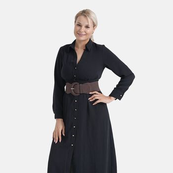 G&uuml;rtel mit runder Schnalle, 45x7,5cm, Rot