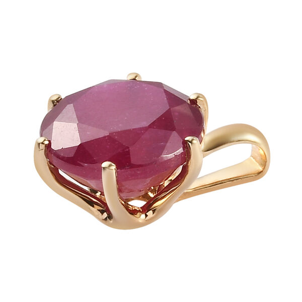 Afrikanischer Rubin-Anh&auml;nger, (Fissure gef&uuml;llt), 925 Silber vergoldet ca. 8,95 ct image number 4