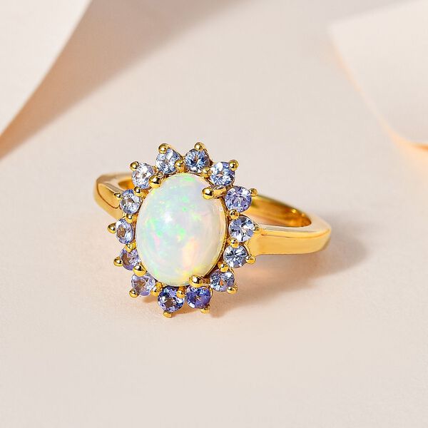 AA natürlicher, äthiopischer Welo Opal und Tansanit-Ring - 1,74 ct. image number 3