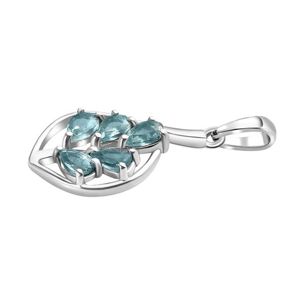 Paraiba-Apatit Anh&auml;nger 925 Silber platiniert ca. 1.08 ct image number 4