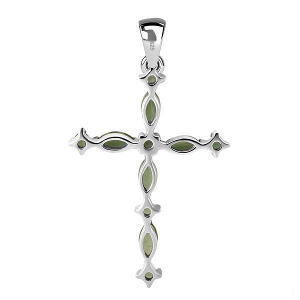 Nat&uuml;rlicher Peridot Anh&auml;nger 925 Silber rhodiniert ca. 1.75 ct image number 3